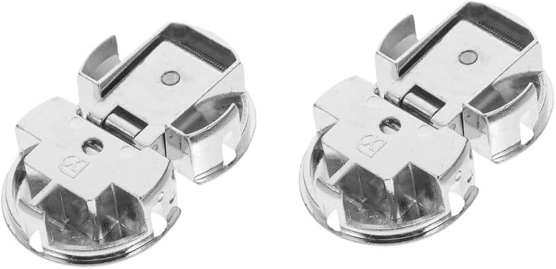 Veemoon Zinc Alloy Half Round Hinge Set of 2 Silver Finish for Tables Cabinets Durable Easy Installation - Image 5